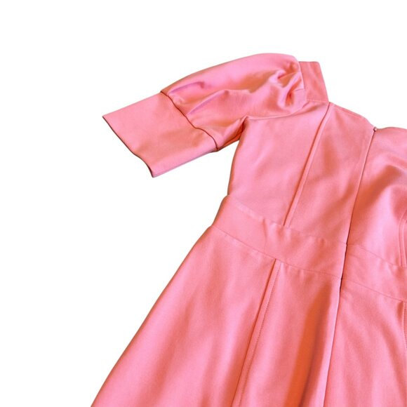 Ivy City Co Lindsay Dress Coral Button-Front Sheath Fit Short Sleeves Size Small - Picture 8 of 11
